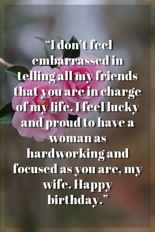 birthday wishes for wife in english